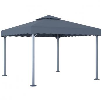 Cenador de aluminio gris antracita 300x300 cm