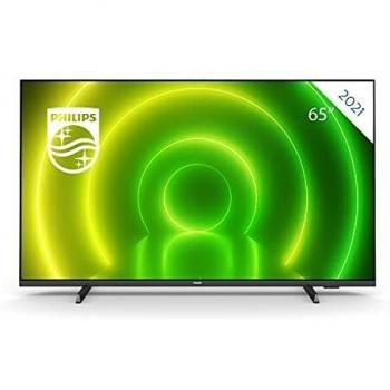 Philips 65PUS7406 Smart TV UHD LED Android 65 Pulgadas con Ambilight, Imagen HDR Vibrante, Dolby Vision y Dolby Atmos, Google Assistance y Alexa, Bisel Negro Mate [Clase de eficiencia energética G]