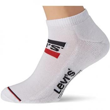 Pack de 2 Calcetines Bajos Levi's Blancos Unisex Adulto (Tamaño 35-38)