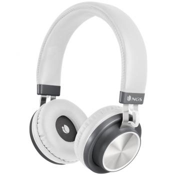 NGS Artica Patrol Bluetooth Wireless Stereo Headphones - White, 4.2 Version, 10m Range, 5h Music Time