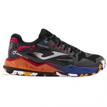 Zapatillas de pádel Joma Spin 2401 hombre negro, características: color negro con detalles en naranja, talla 44 EU