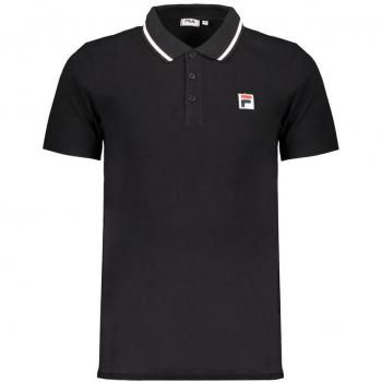 Black Cotton Polo Shirt - S