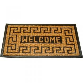 Felpudo de Fibra de Coco y Goma con Texto Welcome de 45x75 cm