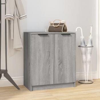 Zapatero de madera multicapa gris Sonoma 59x35x70 cm