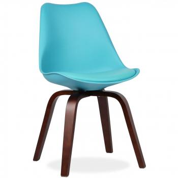 SuperStudio lo+demoda Cross Plywood PU Silla, Madera, Azul, 55x54.5x72 cm, 2 Unidades