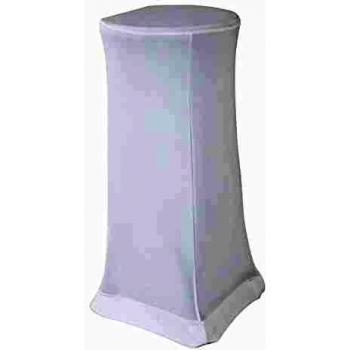 Funda blanca para taburete alto plegable Oviala