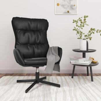 Sillón de relax de cuero sintético negro vidaXL