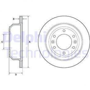 Disco de freno DELPHI BG4692C - Disco de freno, marca DELPHI, modelo BG4692C