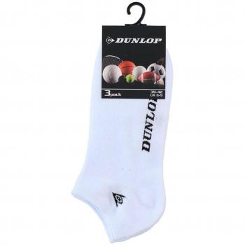 Pack 3 pares de calcetines tobilleros blancos Dunlop tallas surtidas