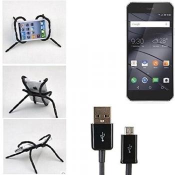 soporte para coche y para mesa etc. para Gigaset ME, negro araña cable USB. montaje de la salida aire, espejo retrovisor, bicicletas, etc. Trípode - K-S-Trade
