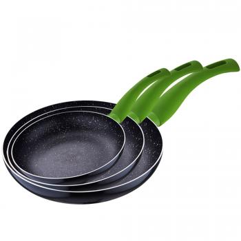 Renberg Q1706 - Set de sarténes, 3 piezas, 30 cm, color verde