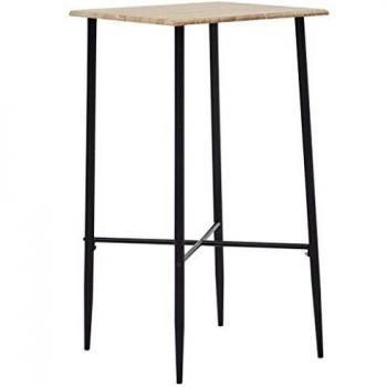 vidaXL Mesa alta de cocina MDF color roble 60x60x111 cm