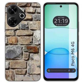Funda de Silicona para Xiaomi Poco M6 4G Diseño Ladrillo 03 con Dibujos