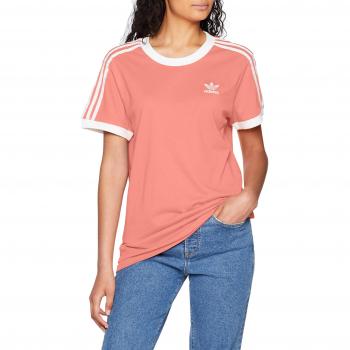 Adidas 3 Stripes tee Camiseta, Mujer, Rosa