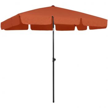 Sombrilla de playa Terracota 200x125 cm