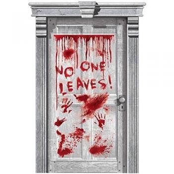 Amscan - 241210 Juego de decoración para puertas con manchas de sangre de cirugía siniestra, 1,6 m x 85 cm.