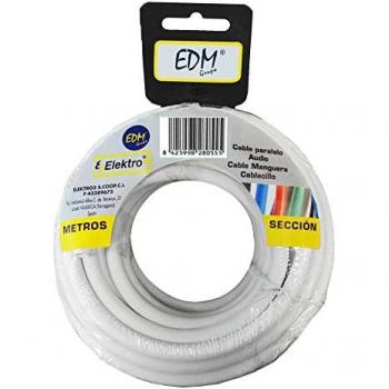 Carrete manguera plana blanca 3x1mm 5m (audio)