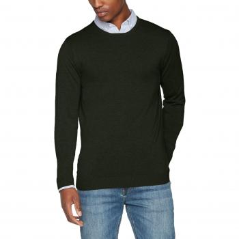 SELECTED HOMME Shdtower Cot/Silk Crew Neck Noos, Suéter para Hombre, Verde