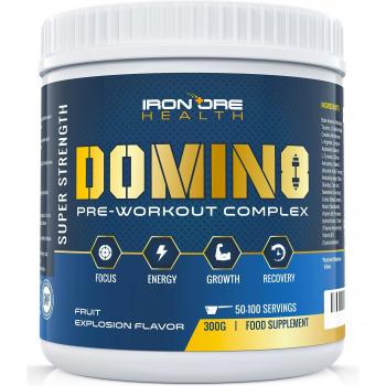 DOMIN8 - Concentrado Premium para tomar antes de los ejercicios - mayor poder de concentración, claridad e intensidad mental - Dos tipos de tomas para resultados personalizados- Hasta 100 tomas - 8 ingredientes activos - ¡Resultados garantizados!