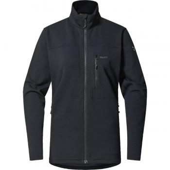 Haglöfs Women's Rosson Mid Full Zip Fleece Jacket - True Black, Size L