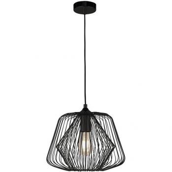 Campana Colgante Acero Negro 1 bombilla 27cm