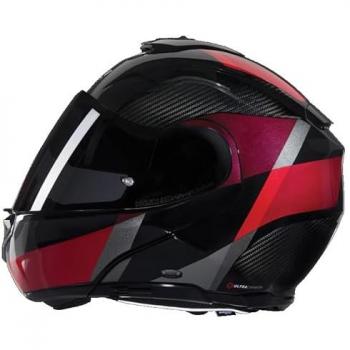 Casco Modular Nolan X-1005 Ultra Carbon Sportivo Negro Rojo Talla M