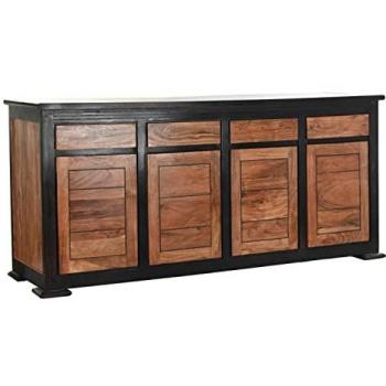 Aparador DKD Home Decor de Acacia Natural Negro Estándar