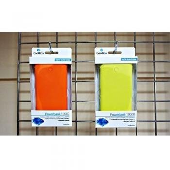 Coolbox COO-PB10K-YW - Powerbank, batería externa de 10000 mAh, Color amarillo