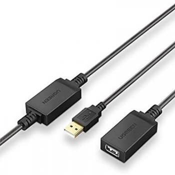 Cable de Extensión Activo USB 2.0 UGREEN 5m Negro - 480 Mbps