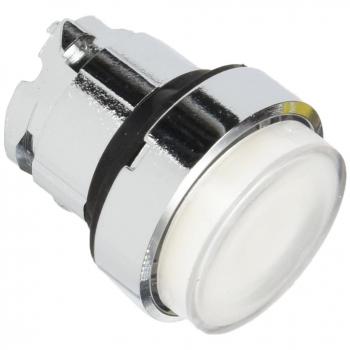 Schneider elec pic - mss 40 02 - Cabeza pulsador luminoso diámetro 22 saliente blanco embellecedor metálico