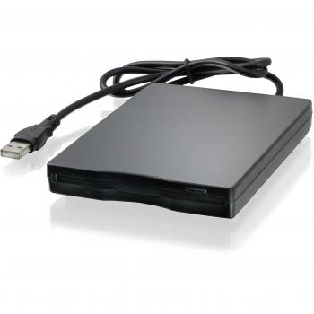 CSL - Disquetera Externa - Lector USB de Disquetes Floppy Disk Drive FDD - 1,44 MB - 3,5 Pulg. - Portátil - Plug y Play - Compatible con PC Windows 11, 10, 8, 7, Vista, XP, Mac OSX Linux – Negro
