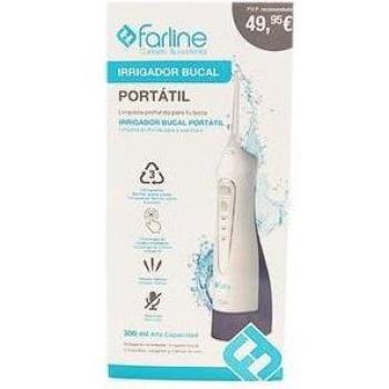 FARLINE Irrigador Bucal Portátil con Cargador y Botella de Agua Deportiva de Regalo, Capacidad 300ml