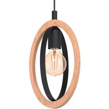 Lámpara Colgante Eglo Basildon 1xE27 Negro