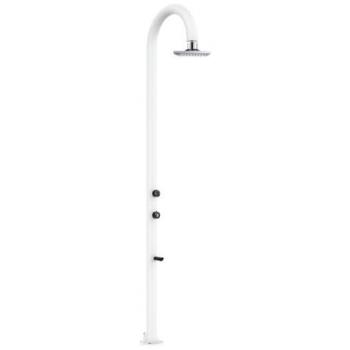 Ducha Exterior de Aluminio Blanca con Rociador Iswitch LCD 233x17x17 cm