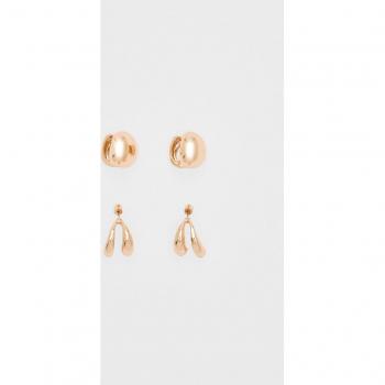 Chunky Gold Earrings Set of 2