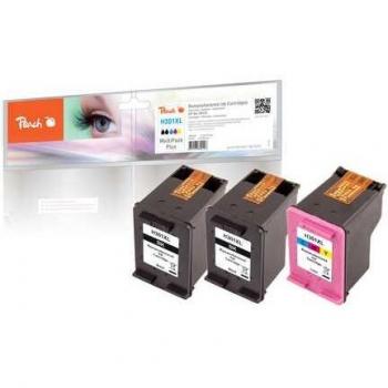 Cartuchos de Impresora Peach 301XL Multipack Plus, Compatible con HP No. 301XL (CH563EE, CH564EE), Set de 3 unidades