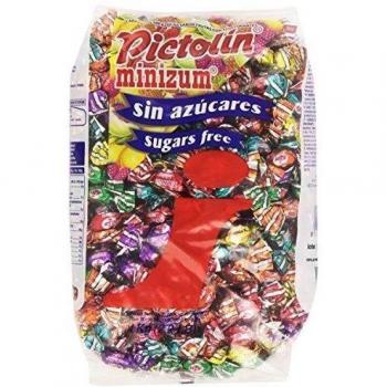 Pictolin - Minizum - Caramelos sin azúcar sabor frutas con edulcorantes - 1 kg