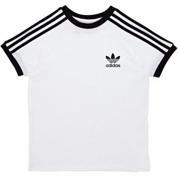 adidas 3Stripes tee Camiseta, Unisex niños, Blanco/Negro, 164