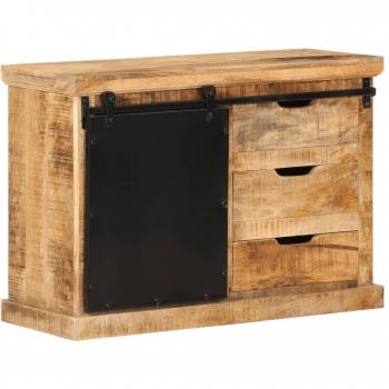 Aparador de Madera Maciza de Mango Sin Tratar 80x30x55 cm