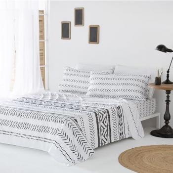 Juego de Sábanas Esva Gris Microfibra Hipoalergénica para Cama 150 x 190/200 (Incluye Sábana Encimera, 2 Fundas de Almohada y Sábana Baj
