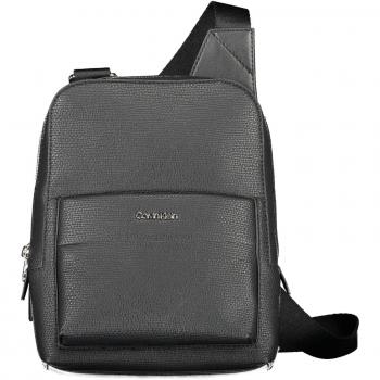 Calvin Klein Sleek Black Zip Closure Messenger Bag for Men