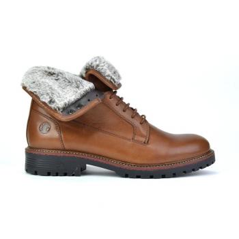 Botas de hombre de piel con forro de pelo