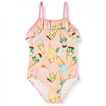 NAME IT Nmfzical Swimsuit Traje de baño de una Sola Pieza, Pink Nectar, 74/80 para Niñas
