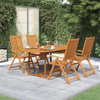 5-Piece Solid Acacia Wood Garden Dining Set