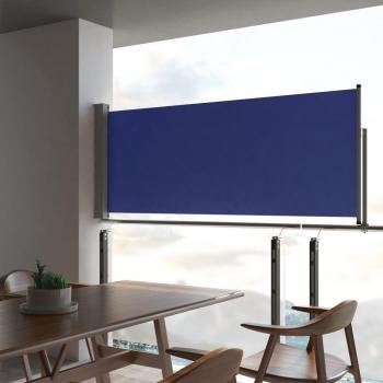 vidaXL Patio Retractable Side Awning 100x300 cm Blue