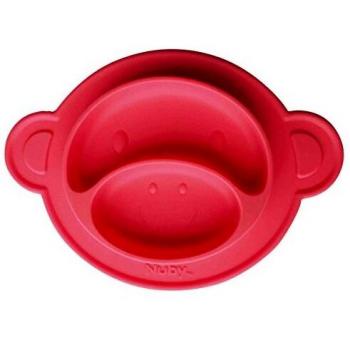 Nuby Miracle Mat - Plato con ventosa de silicona, color rojo