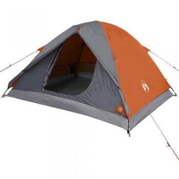Tienda de Campaña Iglú Impermeable para 3 Personas, Toldo Portátil de Senderismo, Carpa de Exterior, Color Naranja