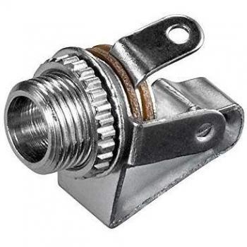 Conector Jack Hembra 3,5 mm Mono con Contacto de Interruptor - Goobay