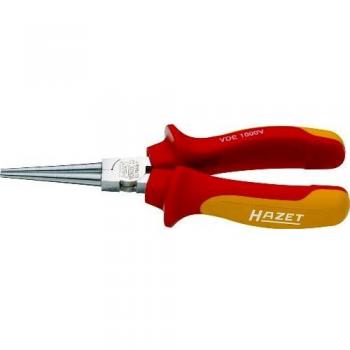 Alicate de boca redonda HAZET 1826VDE-22 con aislamiento de protección, 160 mm