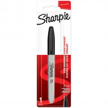 Rotulador Permanente Sharpie Punta Fina Negro Pack de 12